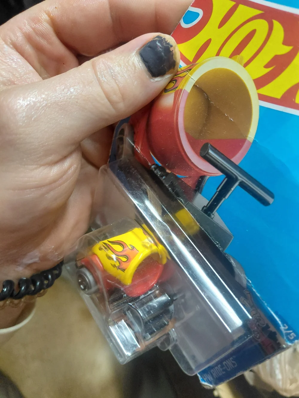 2024 Hot Wheels HW Ride-Ons Boom Car (94/250, 2/5) in red and yellow.